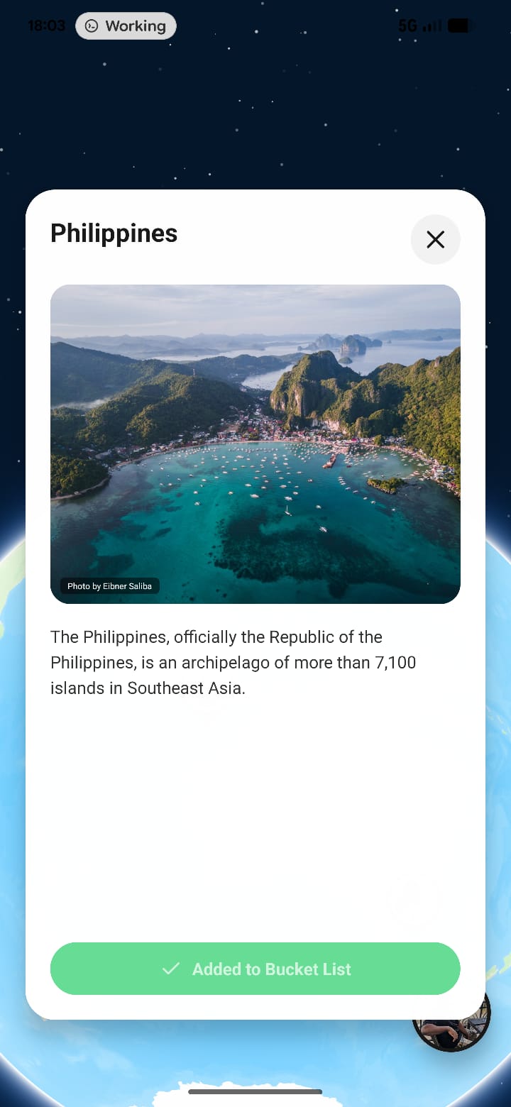 Pinr destination detail